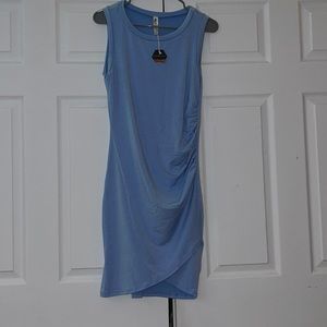Blue maternity dress
